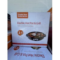 Food Party 2 in 1 Electric Smokeless Grill and Hot Pot. 246 Units. EXW Los Angeles